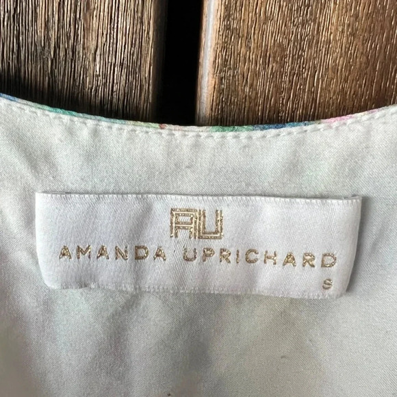 Amanda Uprichard 100% Silk Tropical Print Mini Dress Size Small - Picture 4 of 6